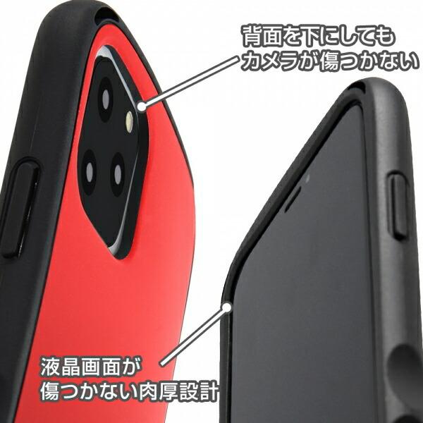 iPhone 11 Pro 手帳型 ケース カバー Curve 耐衝撃 衝撃吸収 [ ストラップ ホール 付き ] ゲームに最適 持ち易い  マット/レッド｜mj-v｜05