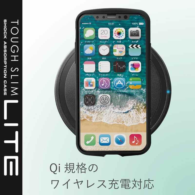 エレコム elecom iPhoneX iPhoneXS ケース カバー TPU ポリカーボネート 耐衝撃 ストラップホール付 クリア｜mj-v｜07