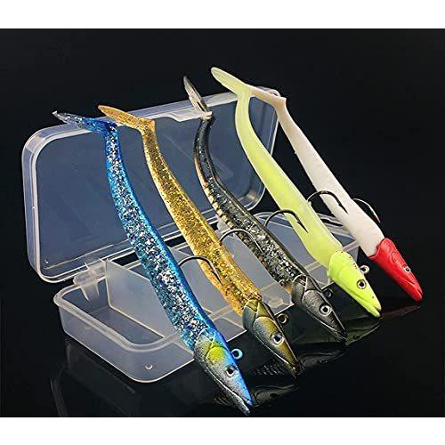 ヘッドソフトスイムベイトのための5pcsの釣りルアーズルアー 塩水 淡水釣りのための5色のプラスチック餌 今年も話題の