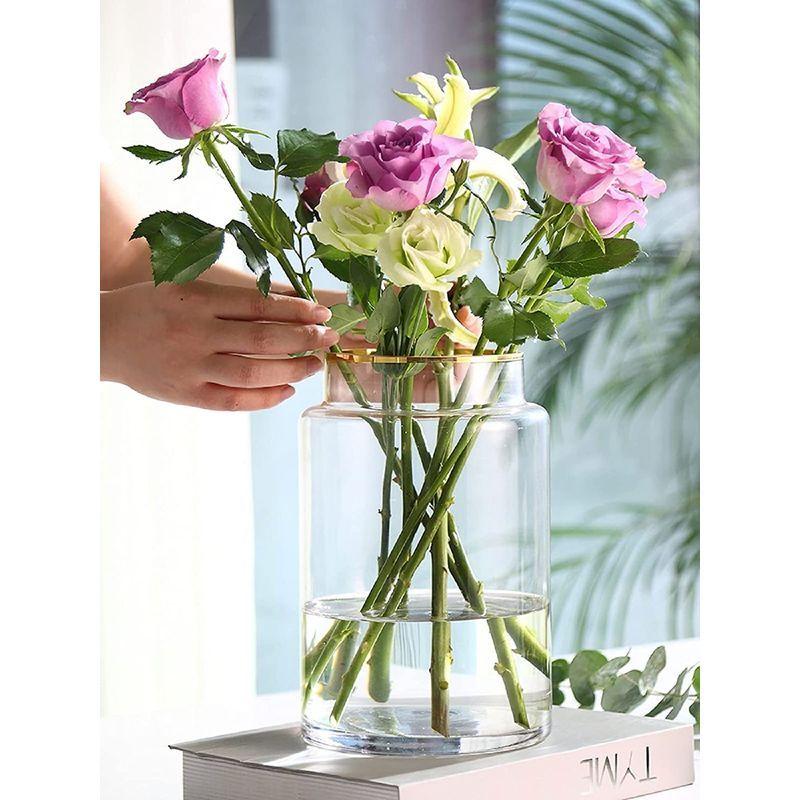 ガラスの花瓶 大 おしゃれ 透明 花器 フラワーベース 大きな花瓶 ガラスベース ガラスボトル アレンジ インテリア 水栽培 生け花 造花 １着でも送料無料