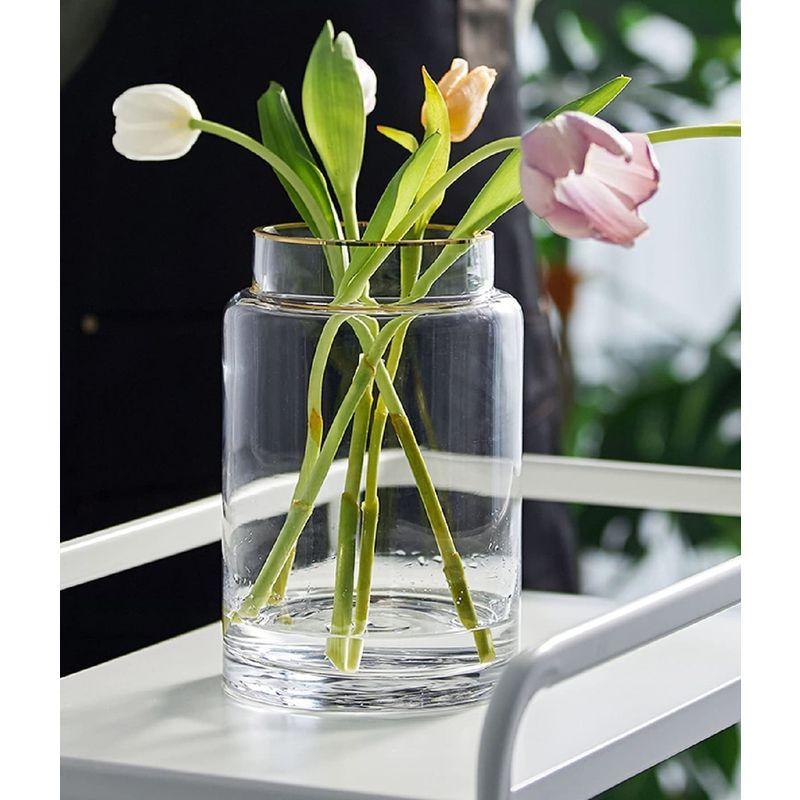 ガラスの花瓶 大 おしゃれ 透明 花器 フラワーベース 大きな花瓶 ガラスベース ガラスボトル アレンジ インテリア 水栽培 生け花 造花 １着でも送料無料