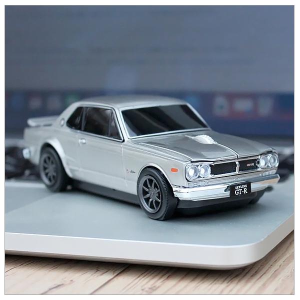 ワイヤレスマウス Bluetooth 電池式 無線マウス 日産 スカイライン Nissan Skyline GT-R (ガンメタ シルバー) ハコスカ 父の日 ギフト バレンタイン |  | 06