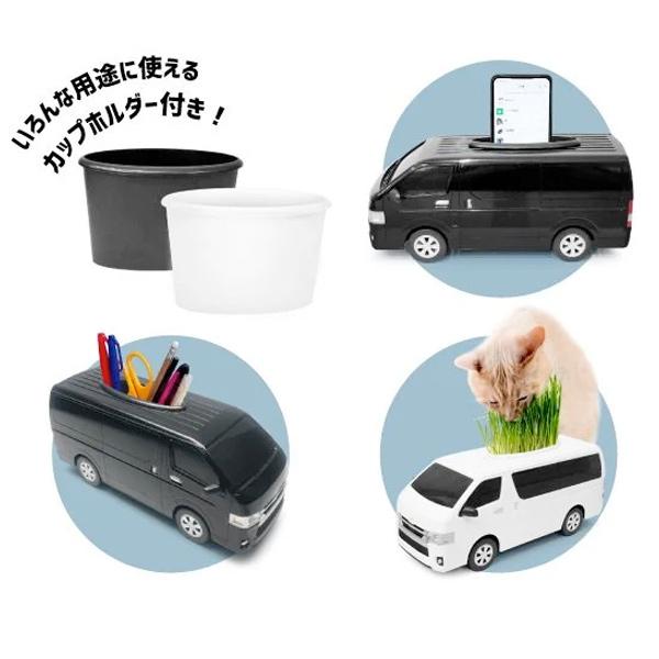 トヨタハイエース ティッシュ ケース TOYOTA HIACE ブラック ホワイト