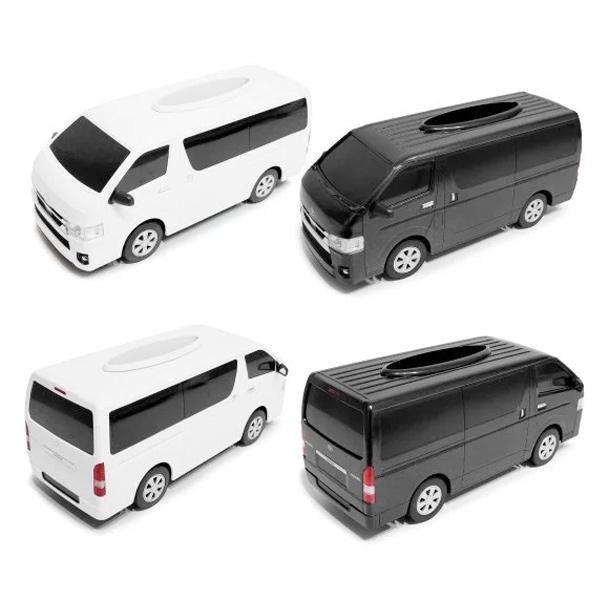 トヨタハイエース ティッシュ ケース TOYOTA HIACE ブラック ホワイト
