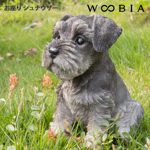 WOOBIA お座り シュナウザー  H14020 ウービア かわいい ミニチュアシュナウザー 置き物 インテリア シュナ友 ギフト プレゼントに | 