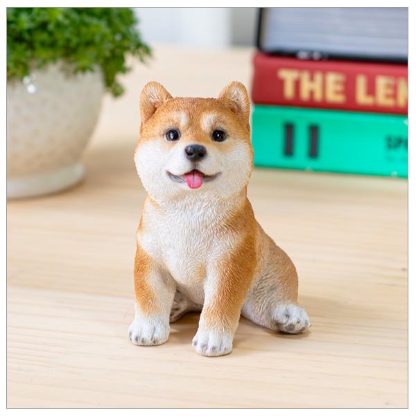 WOOBIA 子柴犬 左向き座 置物 ウービア シバイヌ クロシバ 黒柴