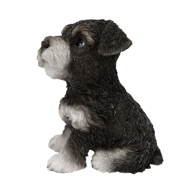 WOOBIA お座りシュナウザー黒白（中） H25170 ウービア かわいい ミニチュアシュナウザー 置き物 インテリア シュナ友 ギフト プレゼントに |  | 04