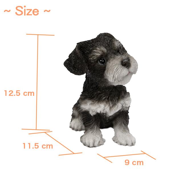 WOOBIA お座りシュナウザー黒白（中） H25170 ウービア かわいい ミニチュアシュナウザー 置き物 インテリア シュナ友 ギフト プレゼントに |  | 05
