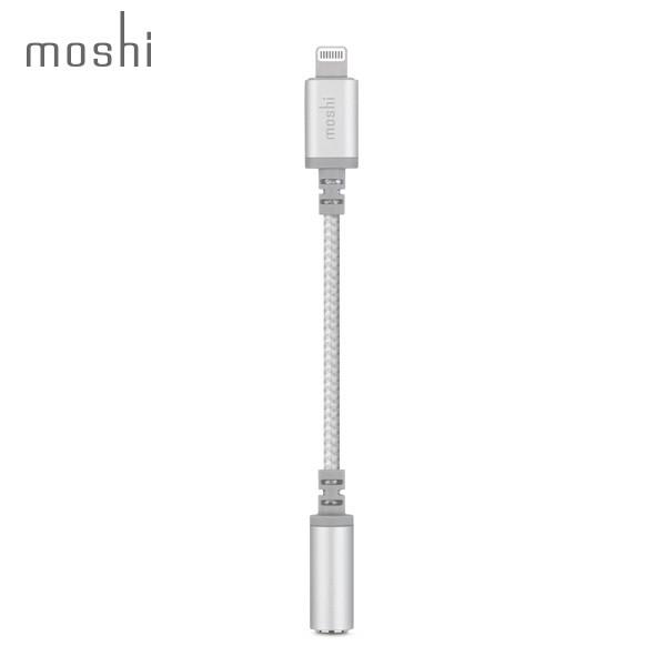 moshi Integra Headphone Jack Adapter Silver ヘッドホンジャックアダプター Lightning コネクタ 3.5mmステレオミニジャック 変換 iPhone ネコポス対応商品｜mjsoft