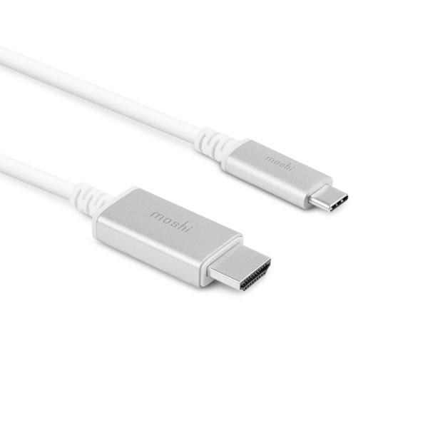 moshi USB-C to HDMI Cable (2m) White 60Hz リフレッシュレート HDR 多チャンネルデジタルオーディオ サポート | moshi
