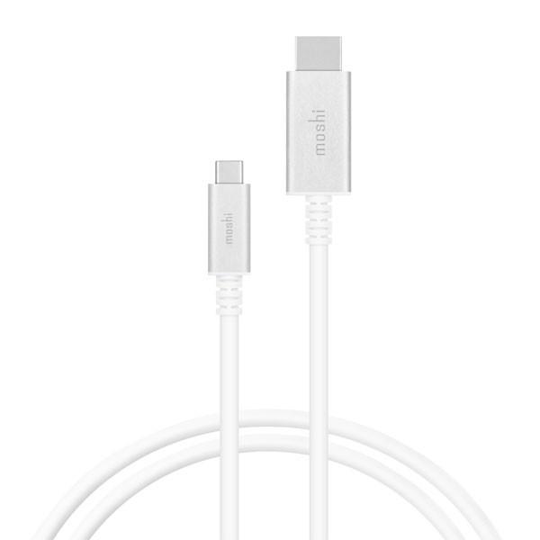 moshi USB-C to HDMI Cable (2m) White 60Hz リフレッシュレート HDR 多チャンネルデジタルオーディオ サポート | moshi | 01