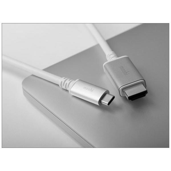 moshi USB-C to HDMI Cable (2m) White 60Hz リフレッシュレート HDR 多チャンネルデジタルオーディオ サポート | moshi | 04