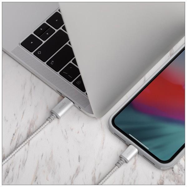 iPhone iPad を MacBook ProやUSB-Cアダプターへ接続できる 高耐久性ケーブル moshi Integra USB-C to Lightning 1.2 m ネコポス対応商品｜mjsoft｜09