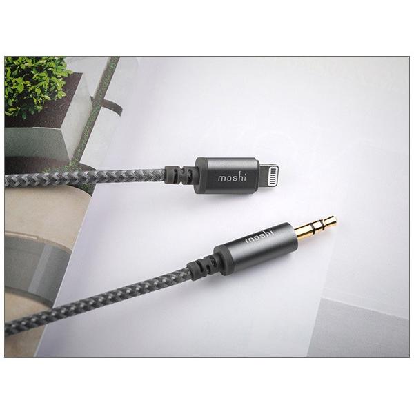 iPhone iPad 対応 ライトニング to 3.5mm ステレオミニジャック moshi Integra Aux to Lightning Cable (1.2 m) Titanium Gray｜mjsoft｜05