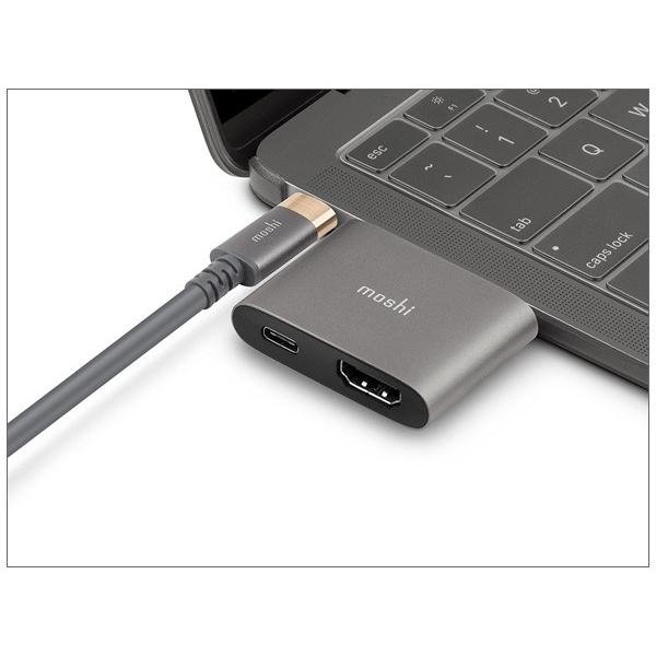 moshi USB-C to HDMI Adapter with Charging (Titanium Gray) Netflix