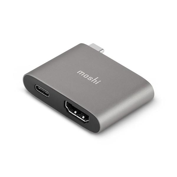 moshi USBC to HDMI Adapter with Charging (Titanium Gray) Netflix