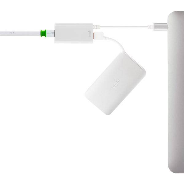 moshi USB-C to Gigabit Ethernet Adapter モシ USB-C用 ギガビットイーサネットアダプター MacBook 12インチ MacBoo Air 2018以-2019対応 Thunderbolt 3 | moshi | 01