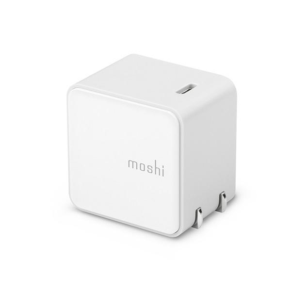 コンパクトUSB-C充電器（ケーブル別売） USB PD 3.0に対応 moshi Qubit USB-C Charger (18W)  軽く、持ち運びにも便利なデザイン | moshi