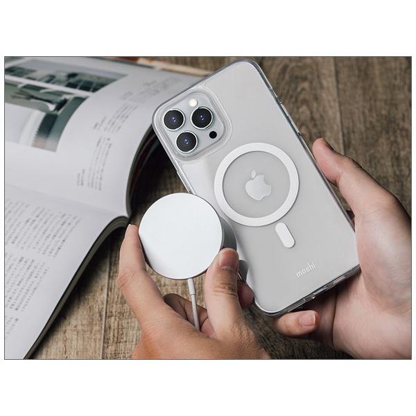 iPhone 13 Pro用 クリアケース MagSafe ワイヤレス充電対応 モシ moshi Arx Clear (MagSafe) for iPhone 13 Proクリア 透明 米軍MIL規格 耐衝撃 | moshi | 03