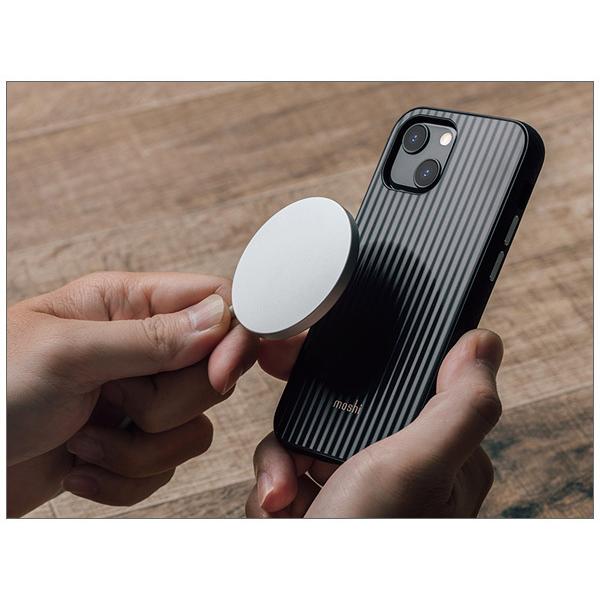 iPhone 13用 Mirage Black ワイヤレス充電対応 モシ moshi Arx Mirage Black (MagSafe) for iPhone 13 ブラック 米軍MIL規格 耐衝撃 | moshi | 05