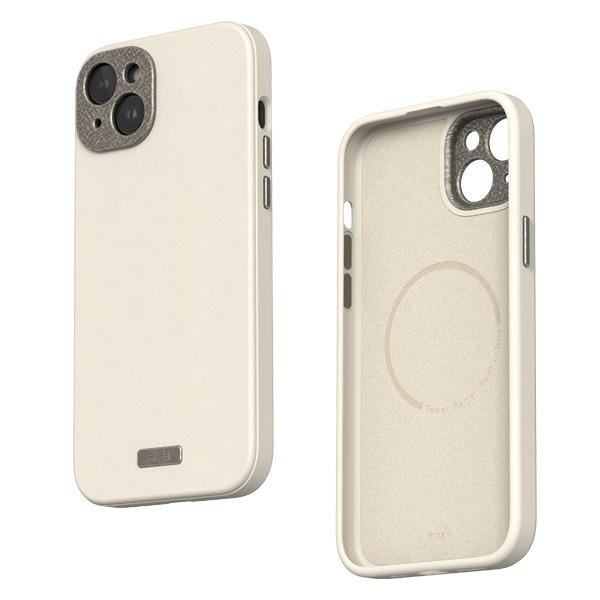 moshi iPhone 15 Plus MagSafe対応 耐衝撃 プレミアムヴィーガンレザー