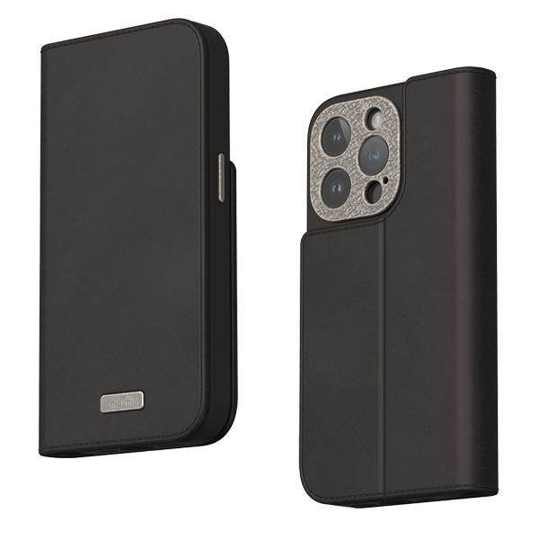 moshi iPhone 15 Pro用 ウォレットケース 手帳型 着脱可能 マグネット