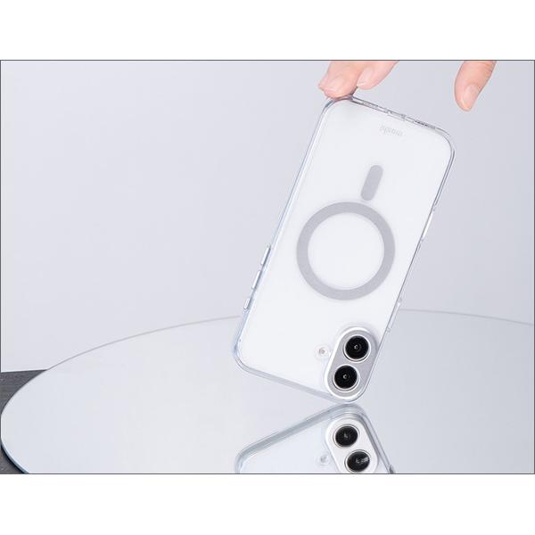 iPhone 16 Plus 用ハイブリッドクリアケース moshi iGlaze [99MO241012] for iPhone 16 Plus (Luna Silver) MagSafe対応 | moshi | 03