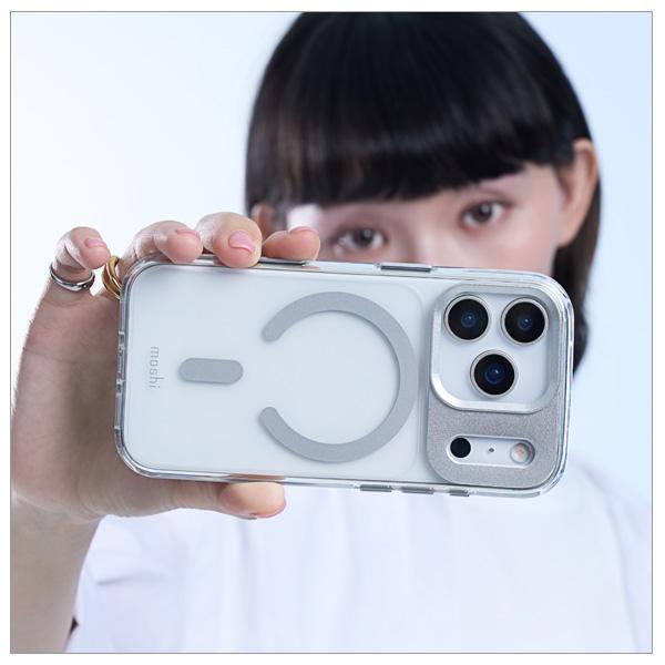 iPhone 17 Pro用ハイブリッドクリアケース moshi iGlaze for iPhone 17 Pro (Luna Silver) MagSafe対応 [99M2251023] | moshi | 02