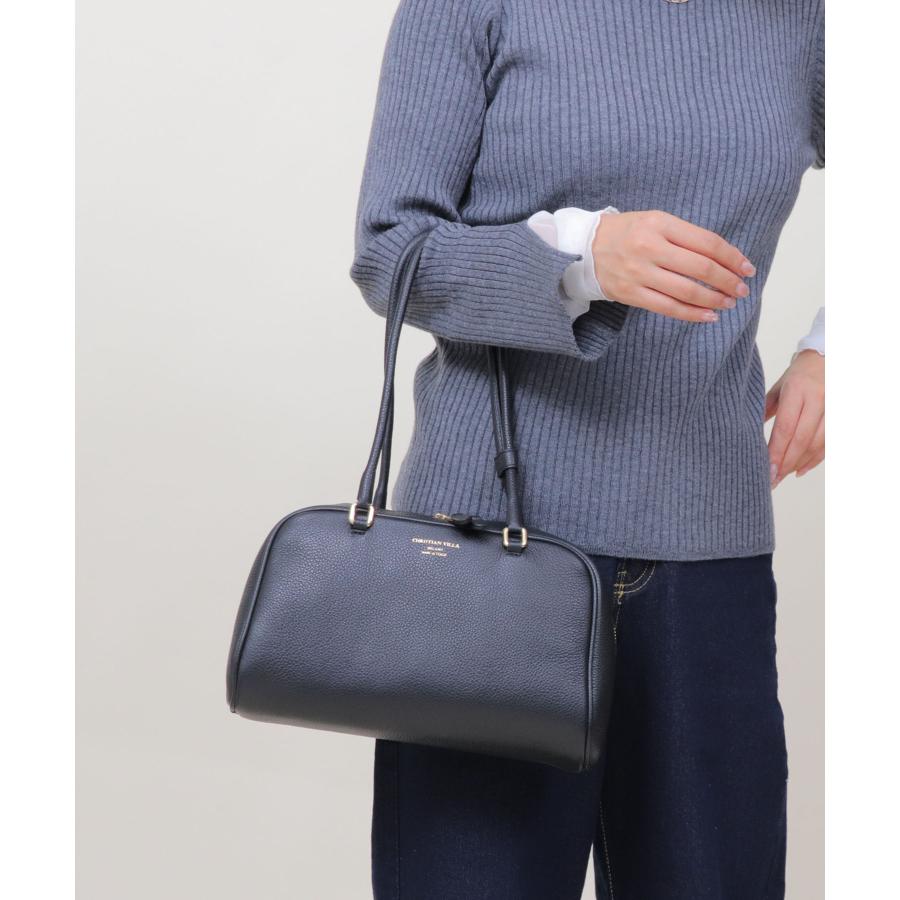 クリスチャンヴィラ　ロングハンドルボストンバッグ(グレー) クリスチャンヴィラ ロングハンドルボストンバッグ(グレー)