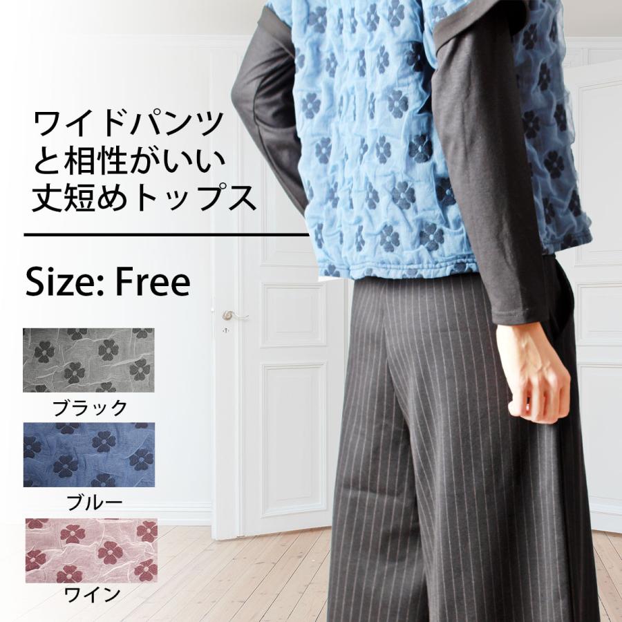 アウター ジャガードトップス 半袖 素材に技あり 半袖トップス １枚で着ても アウターにしてもok 小花刺繍 トップス  ジャガード 秋物 春物 春 秋 |  | 03