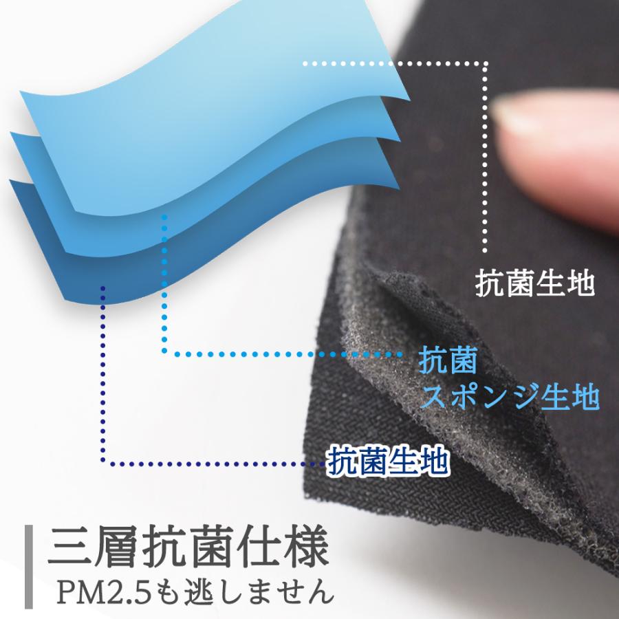 春 送料無料 マスク ケース付き3枚セット 日本企画 三層 立体構造 抗菌 子ども(s)/レディース(M)/メンズ(L)  在庫あり洗える サイズあり |  | 01