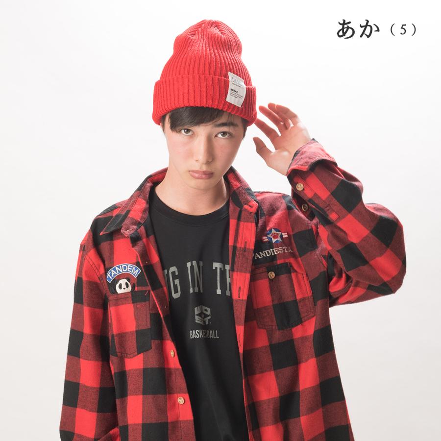 ニット帽 送料無料 リブ シンプル 帽子 ネオン カラー タグ 男女兼用 アクリル 全８色(アイボリー・ピンク・オレンジ・黄色・赤・グレー・黒・ネイビー) |  | 12