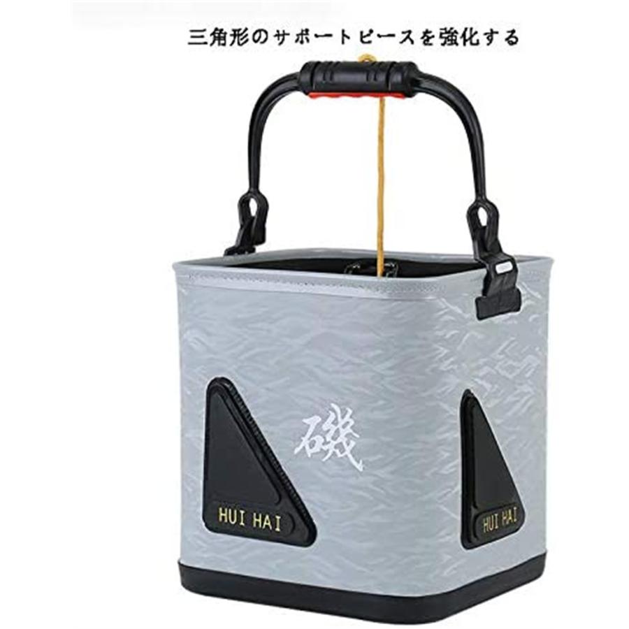 くらしを楽しむアイテム 折り畳みバケツ 水汲み バッカン 釣りバケツ メッシュカバー付き 持ち運び便利 アウトドア フィッシング 軽量 Eva素材 バッカン バケツ カラー 透明 Www We Job Com
