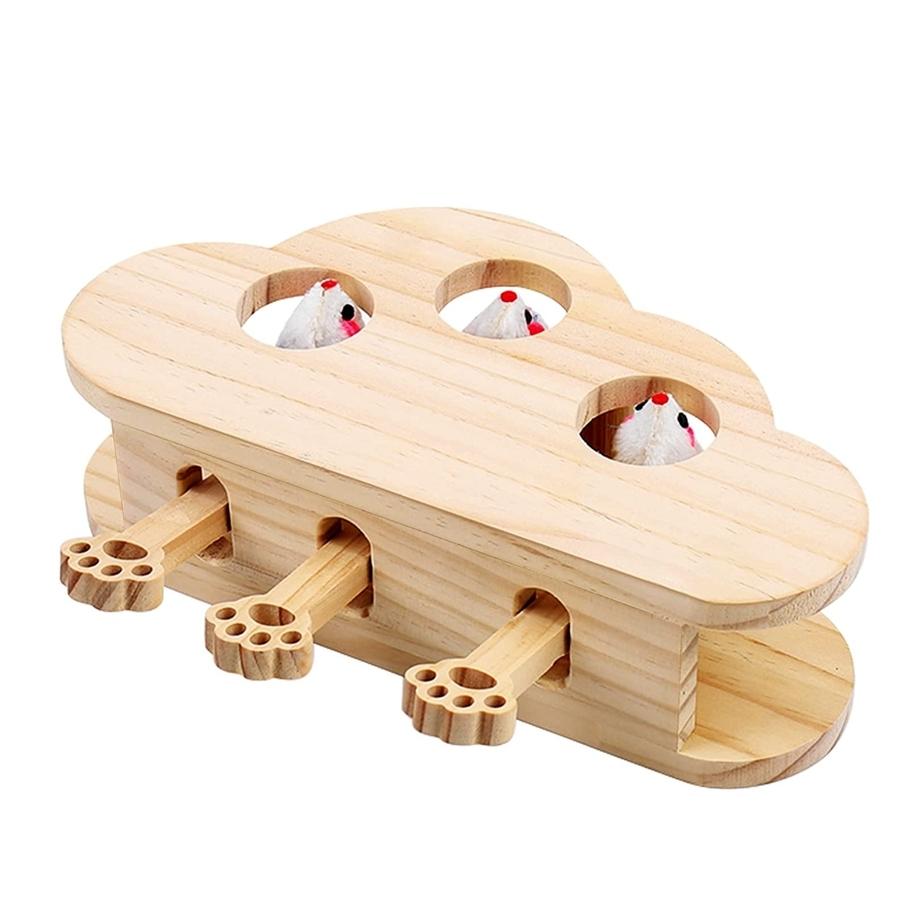 猫おもちゃ モグラ叩き 猫じゃらし もぐらたたき 木製 ネズミ 猫用知育玩具 おもちゃ 3穴の設計 猫用 知育玩具 ネコ ペット用品 運動不足 ストレス解消 Yh Dashus Mt235 Amity Store 通販 Yahoo ショッピング