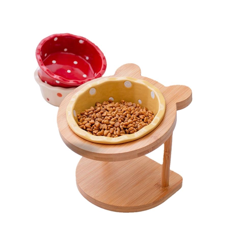 フードボウル 猫 ペット 陶器 食器台 木製 食器スタンド 斜め 食べやすい セット おしゃれ 可愛い 小型犬 エサ入れ ネコ 餌 台 ねこ 餌入れ 皿 Yh Maociqi Mt94 Amity Store 通販 Yahoo ショッピング