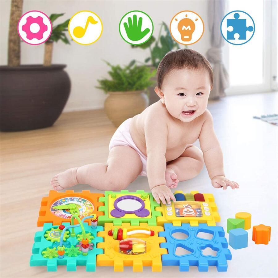 赤ちゃんおもちゃ 6面に12種遊び 6ヶ月から 多機能おもちゃ箱 知育玩具 形合わせ ビーズコースター 音と光 早期開発 指先訓練 聴覚発達 色認知 Yh Wjboxs Mt384 Amity Store 通販 Yahoo ショッピング
