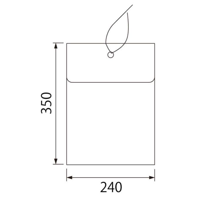 表示用荷札ケース 名札ぶくろ カードケース A4サイズの紙が入れる 240mm×350mm 1注文/50枚セット |  | 01