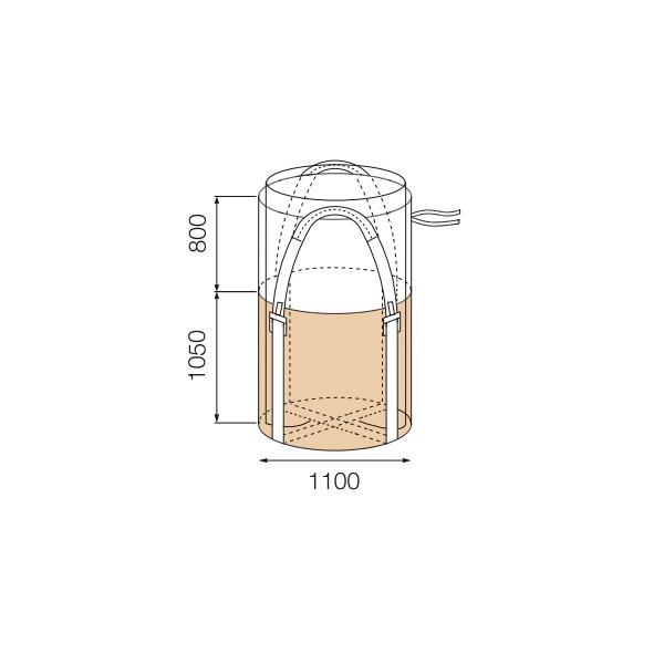 フレコンバッグ フレコン 容量1000L 耐荷重1トン コンテナバッグ