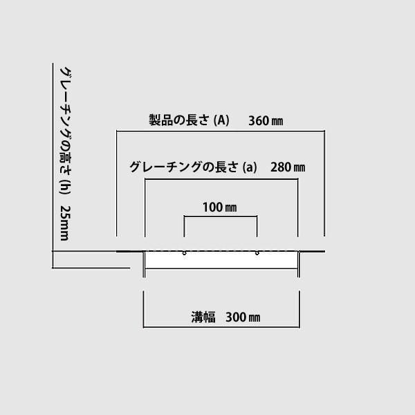 グレーチング蓋 溝蓋 U字溝 溝幅 300mm 適用荷重 T-14 T-6 規格 細目 ノンスリップ LSハイテン LNHU253-30 【個人宅配送不可】 | マキテック | 02