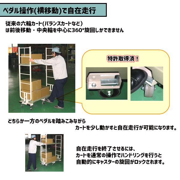 マキテック 六輪台車 6輪台車 スライドカート 6輪カート スリムカート