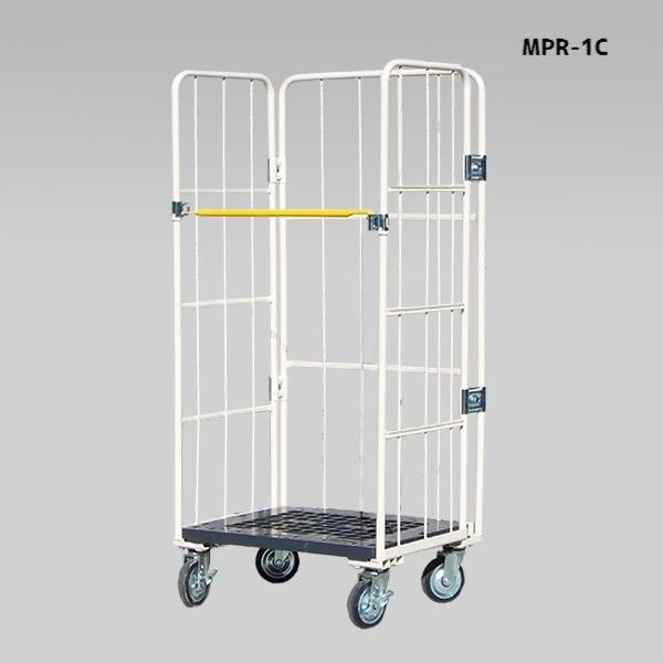 ロールボックスパレット ロールボックス カゴ台車 カゴ車 800×600×1700 底板樹脂 メッシュタイプ MPR-1C | マキテック | 01