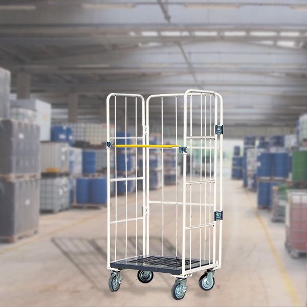 ロールボックスパレット ロールボックス カゴ台車 カゴ車 800×600×1700 底板樹脂 メッシュタイプ MPR-1C | マキテック | 06