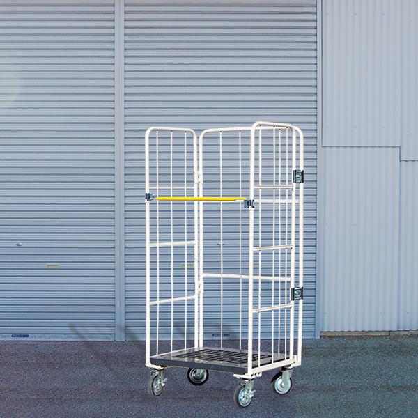 ロールボックスパレット ロールボックス カゴ台車 カゴ車 800×600×1700 底板樹脂 メッシュタイプ MPR-1C | マキテック | 07