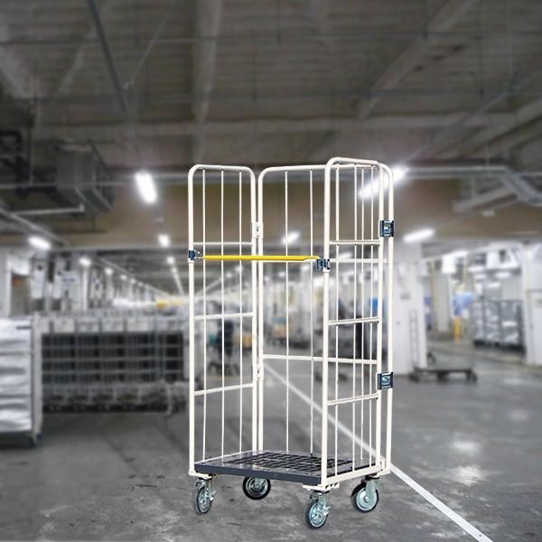 ロールボックスパレット ロールボックス カゴ台車 カゴ車 800×600×1700 底板樹脂 メッシュタイプ MPR-1C | マキテック | 08