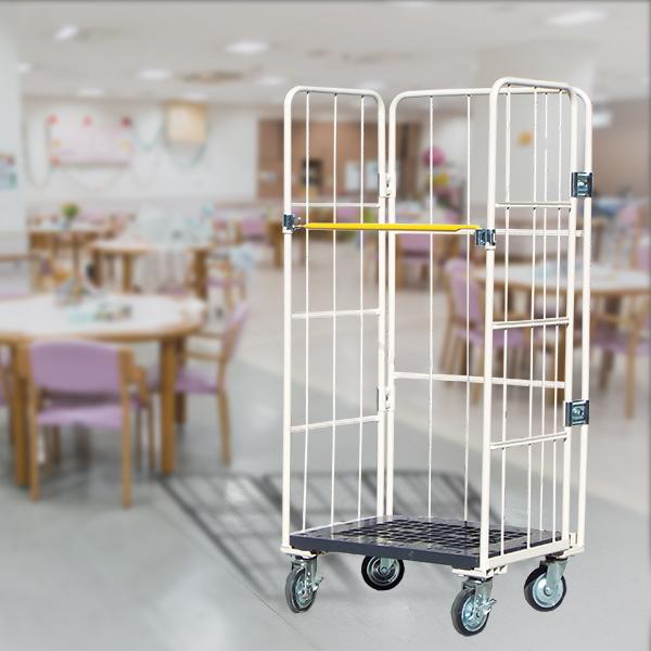 ロールボックスパレット ロールボックス カゴ台車 カゴ車 800×600×1700 底板樹脂 メッシュタイプ MPR-1C | マキテック | 09