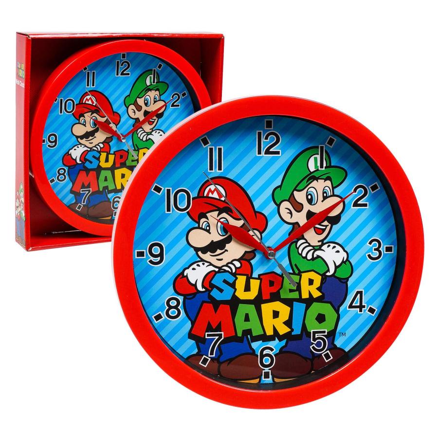 3692 スーパーマリオ Super Mario 掛け時計 時計 直径25cm ウォールクロック Wall Clock 並行輸入品