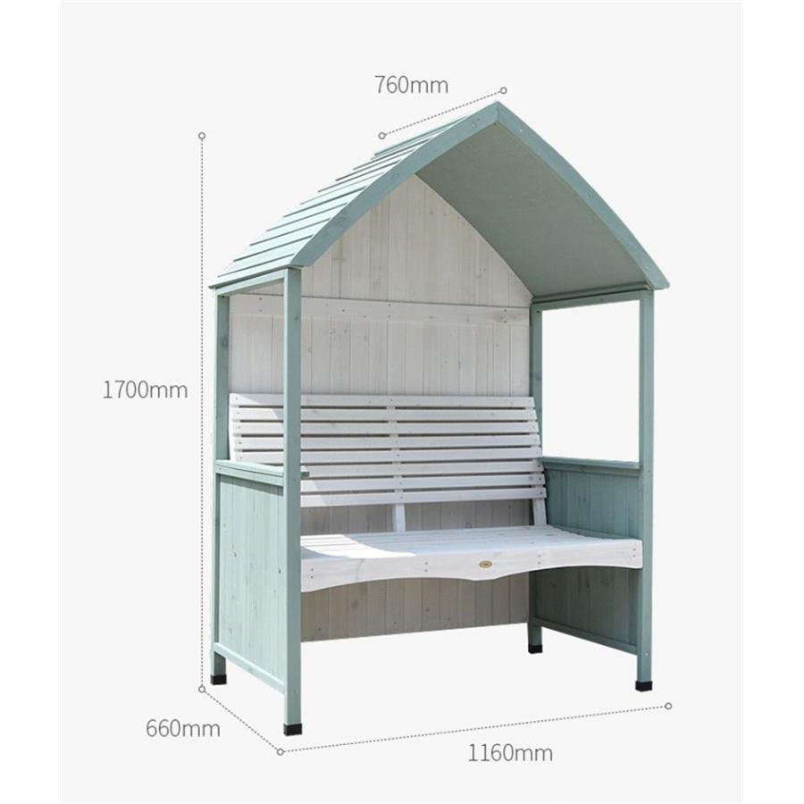美品 ベンチ あずまや 亭 屋根 屋外 庭 ガゼボベンチ 日よけ 雨よけ 天然杉材 ダブル カジュアル 120.5*76*170cm 組立品 【DGJ1883073366】(67349円)