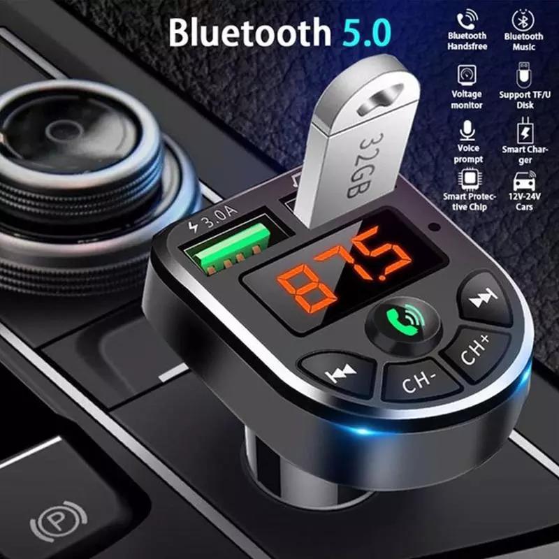 国内外の人気が集結 出産祝いなども豊富 Bluetooth5.0 fmトランスミッタカーキットMP3音楽プレーヤー ワイヤレスハンズフリーヘッドセットオーディオ受信機デュアルusb高速 involt.cl involt.cl