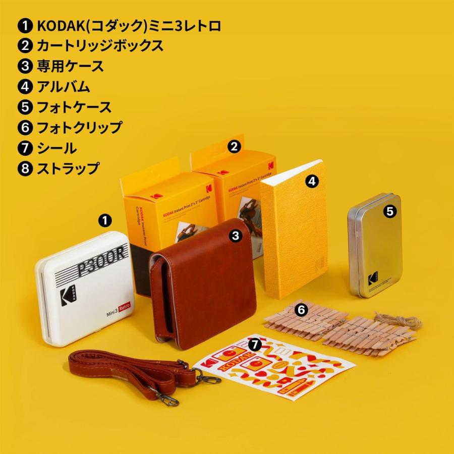 コダック Kodak Mini 3レトロ風 チェキ スマホプリンター カメラアクセサリー8点セット Ys10c8dtw0m Mk Storeのコダック Kodak Mini Mk Store