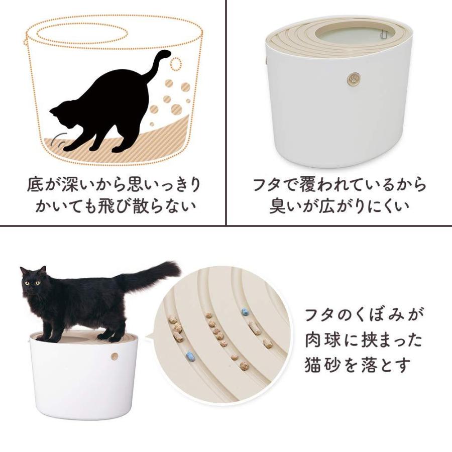 お買い得モデル トイレ用品 ペット用品 アイリスオーヤマ 猫用トイレ本体 上から猫トイレ 飛び散らない オレンジ レギュラー Flavianovis Com Br